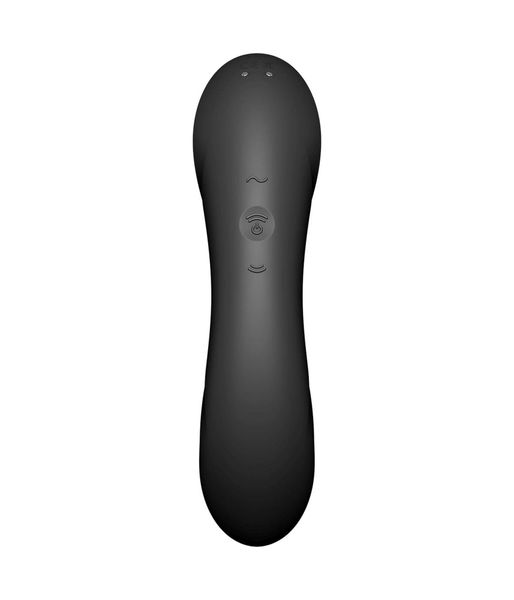 Вакуумный вибратор Satisfyer Curvy Trinity 4, 17 см (черный) 12926 фото