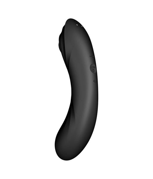 Вакуумный вибратор Satisfyer Curvy Trinity 4, 17 см (черный) 12926 фото