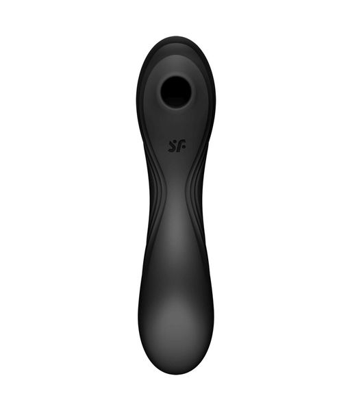 Вакуумный вибратор Satisfyer Curvy Trinity 4, 17 см (черный) 12926 фото