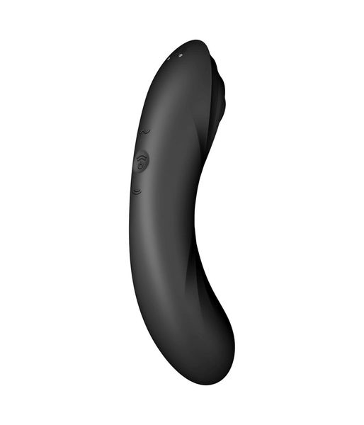 Вакуумный вибратор Satisfyer Curvy Trinity 4, 17 см (черный) 12926 фото