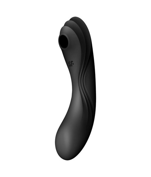 Вакуумный вибратор Satisfyer Curvy Trinity 4, 17 см (черный) 12926 фото