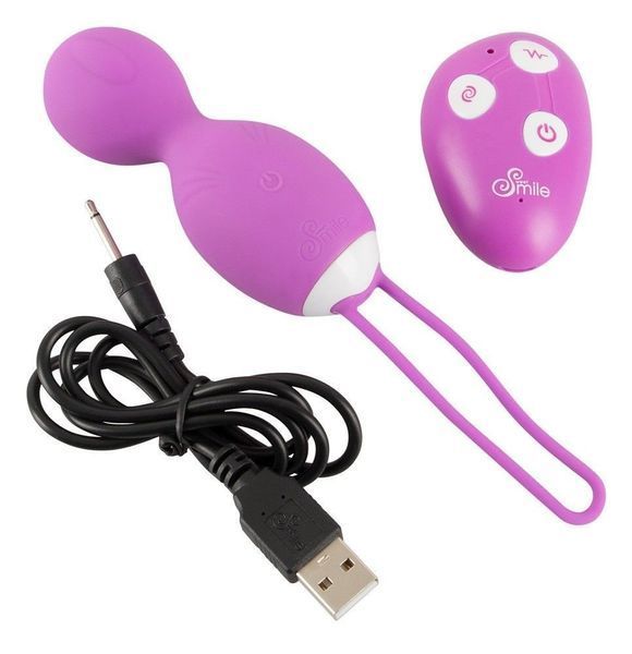 Вагінальні кульки Sweet Smile Remote Controlled Rotating Love Balls, 16 см (фіолетовий) 46160 фото