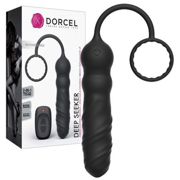 Анальный вибратор Dorcel Deep Seeker, 25.8 см (черный) 36150 фото