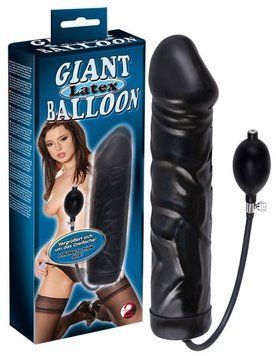 Фалоімітатор Giant Latex Balloon, 31.5 см (чорний) 81610 фото