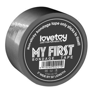 Бондажная лента LoveToy My First Bondage Tape, 15 м (серый) 44206 фото