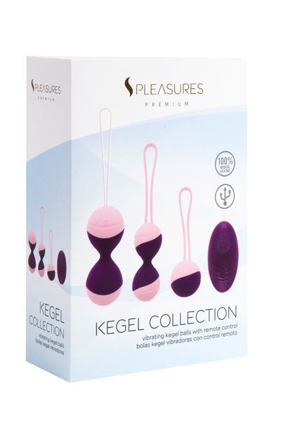 Набор вагинальных шариков Pleasures Premium Kegel Collection, 3 шт (фиолетовый) 47286 фото