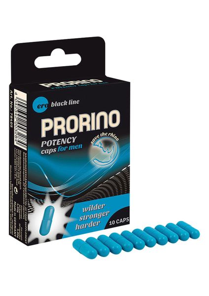 Чоловічі збуджувальні капсули Prorino Potency Caps for MEN, 10 шт. 7622 фото