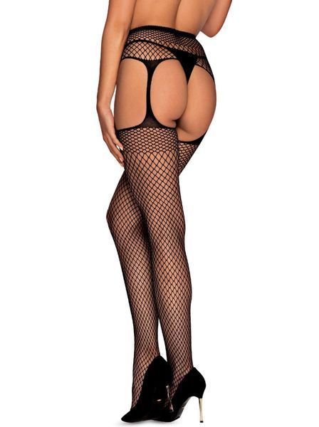 Колготки з імітацією панчіх Obsessive Garter S815, S-L (чорний) 23336 фото