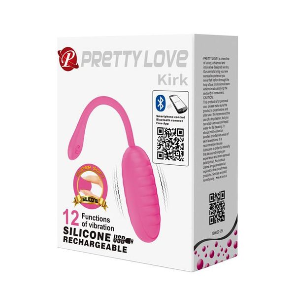 Виброяйцо Pretty Love Kirk Remote, 19,7 см (розовый) 11621 фото