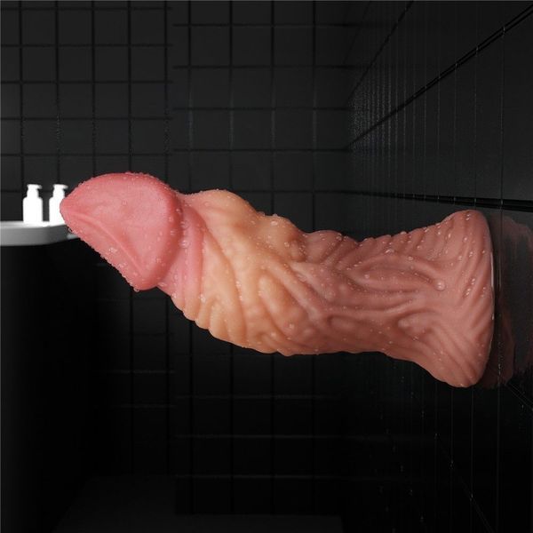Фалоімітатор Dual-Layered Silicone Nature Cock 7.0'', 18 см (коричневий) 43960 фото