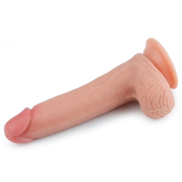 Фаллоимитатор Dual layered Platinum Silicone, 20,5 см (телесный) 44294 фото