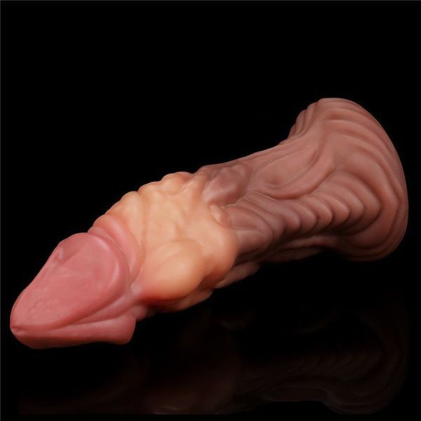 Фалоімітатор Dual-Layered Silicone Nature Cock 7.0'', 18 см (коричневий) 43960 фото