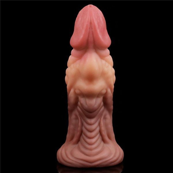 Фалоімітатор Dual-Layered Silicone Nature Cock 7.0'', 18 см (коричневий) 43960 фото