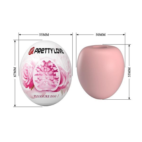 Мастурбатор яйце Pretty Love Pleasure Egg I (рожевий) 64406 фото
