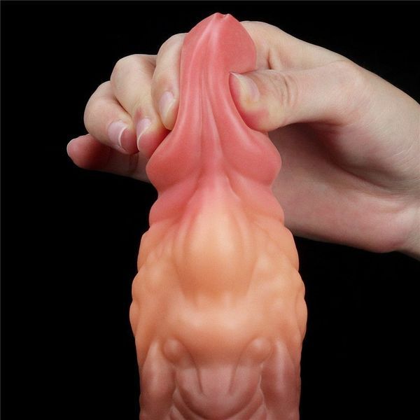 Фалоімітатор Dual-Layered Silicone Nature Cock 7.0'', 18 см (коричневий) 43960 фото
