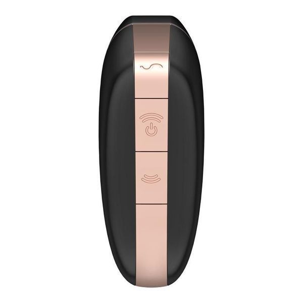Вакуумний стимулятор клітора з вібрацією Satisfyer Love Triangle (чорний) 20086 фото
