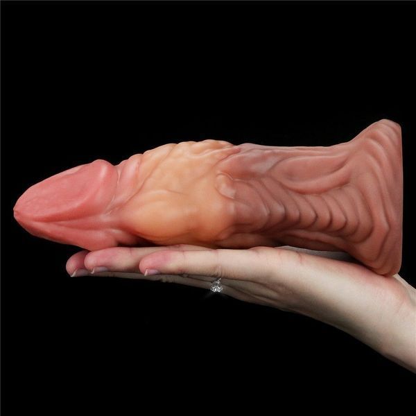 Фалоімітатор Dual-Layered Silicone Nature Cock 7.0'', 18 см (коричневий) 43960 фото