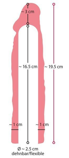 Насадка на пеніс Nature Skin Extension Sleeve, 19,5 см (тілесний) 20894 фото
