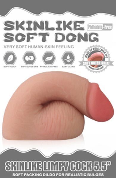Фалоімітатор Skinlike Soft Dong Limpy Cock 5.5", 14 см (тілесний) 129078 фото