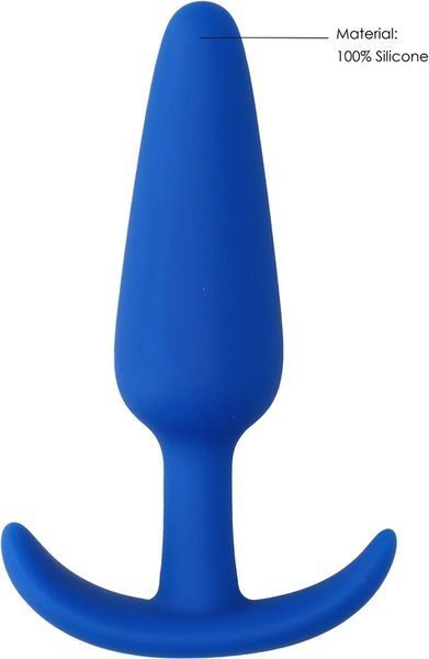 Анальная пробка ShotsToys Slim Butt Plug, 8.3 см (синий) 80716 фото