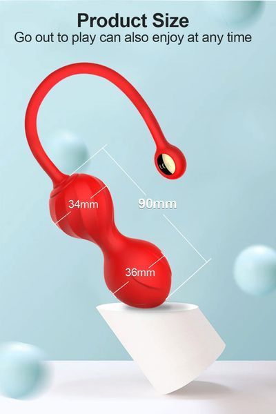Вагінальні кульки Lovesecret Premium Love Balls App Function, 21.8 см (рожевий) 214440 фото