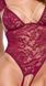 Боді Cottelli Lingerie Pearls, S (бордовий) 193454 фото 3