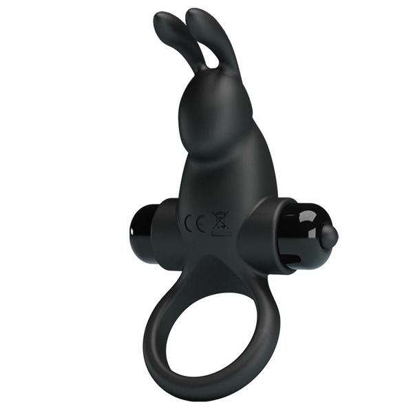 Эрекционное кольцо Pretty Love Vibrant Penis Ring I, 11,3 см (черный) 21929 фото