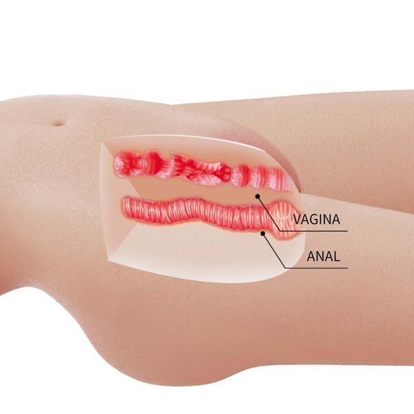 Реалистичный мастурбатор Crazy Bull Mia Vagina & Anal (телесный) 208790 фото