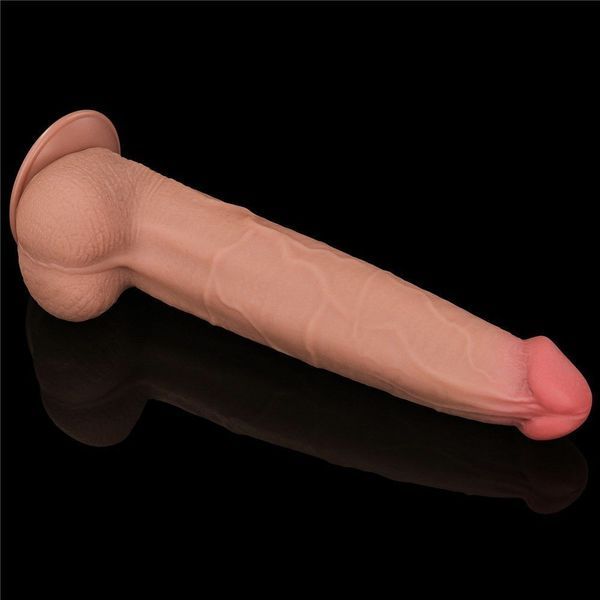 Фаллоимитатор LoveToy Sliding-Skin Dual Layer Dong King Sized, 34 см (телесный) 44564 фото