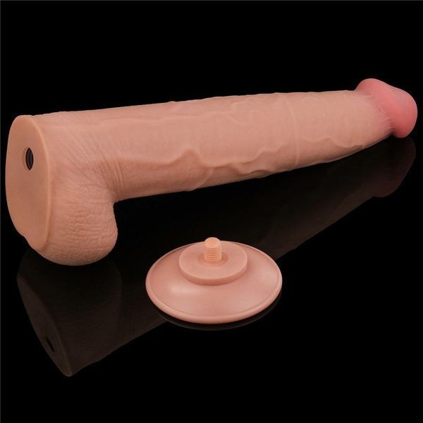 Фаллоимитатор LoveToy Sliding-Skin Dual Layer Dong King Sized, 34 см (телесный) 44564 фото