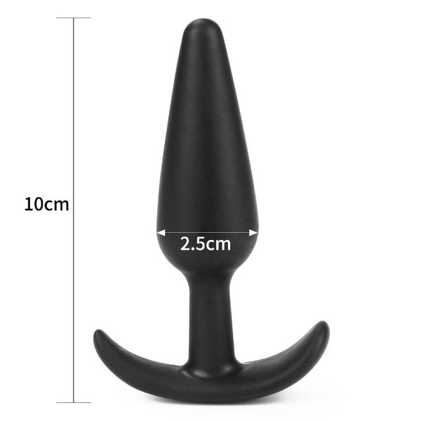 Анальна пробка LoveToy Lure Me Butt Plug Slim, 10 см (чорний) 14125 фото