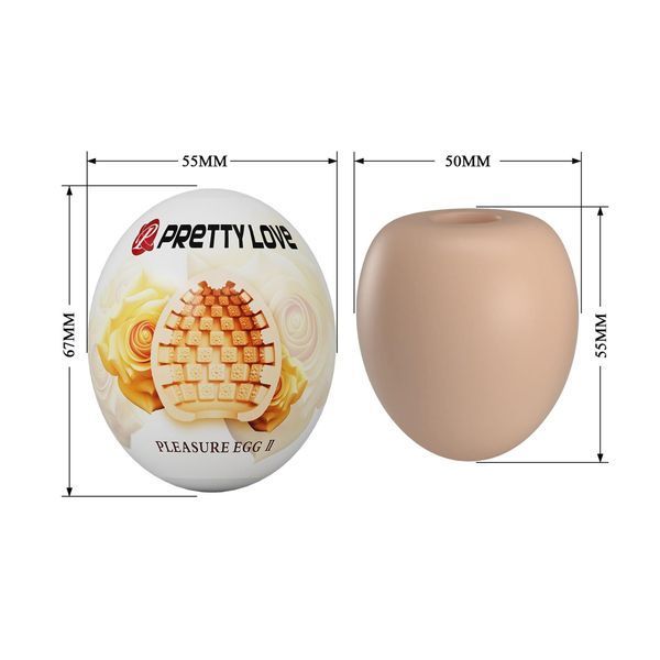 Мастурбатор яйцо Pretty Love Pleasure Egg II (бежевый) 64408 фото