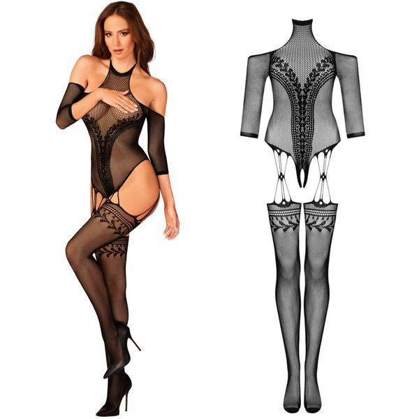 Сексуальный бодистокинг Obsessive G333, S/M/L (черный) 30146 фото