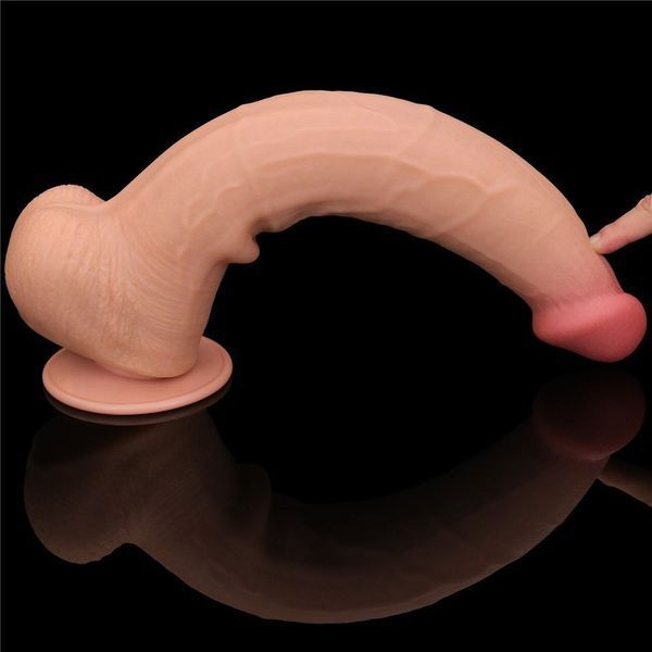 Фаллоимитатор LoveToy Sliding-Skin Dual Layer Dong King Sized, 34 см (телесный) 44564 фото