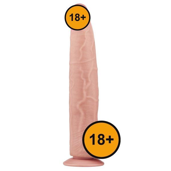 Фаллоимитатор LoveToy Sliding-Skin Dual Layer Dong King Sized, 34 см (телесный) 44564 фото