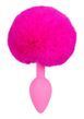 Анальная пробка с пушистым хвостом Orion Colorful Joy Bunny Tail, 13,5 см (розовый)