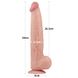 Фаллоимитатор LoveToy Sliding-Skin Dual Layer Dong King Sized, 34 см (телесный) 22282 фото 21