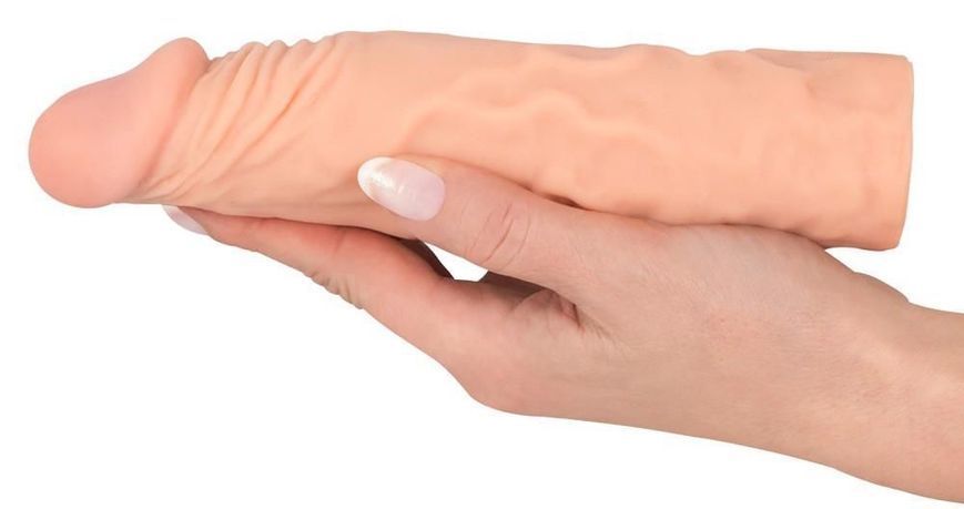 Насадка на пеніс Nature Skin Extension Sleeve, 19,5 см (тілесний) 20894 фото