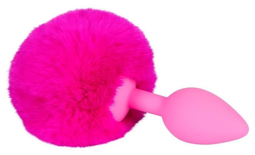Анальна пробка з пухнастим хвостом Orion Colorful Joy Bunny Tail, 13,5 см (рожевий) 4943 фото