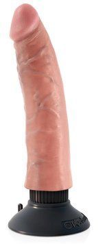 Вібратор King Cock Vibrating Cock 7 Inch, 18 см (тілесний) 77488 фото