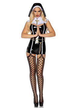 Эротический костюм Leg Avenue Sinful Sister, S (черный) 122200 фото
