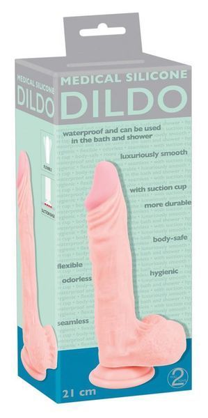 Фаллоимитатор на присоске Orion Medical Silicone, 21 см (телесный) 13036 фото