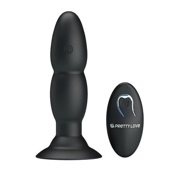 Анальна пробка Pretty Love RC Vibrating Butt Plug, 13,5 см (чорний) 10166 фото