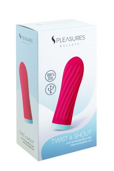 Вибратор для клитора Pleasures Bullets Twist & Shout, 8,5 см (розовый) 47276 фото
