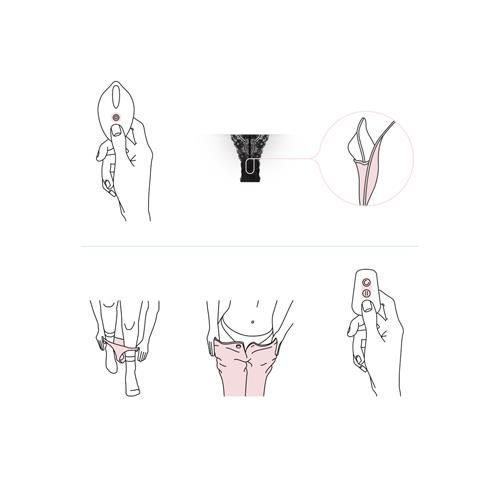 Вібратор у трусики EasyToys Vibrating Briefs, 9 см (чорний) 212674 фото
