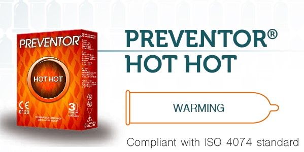 Интимный защитный аксессуары Preventor® Hot Hot, 3 шт (ваниль) 46462 фото