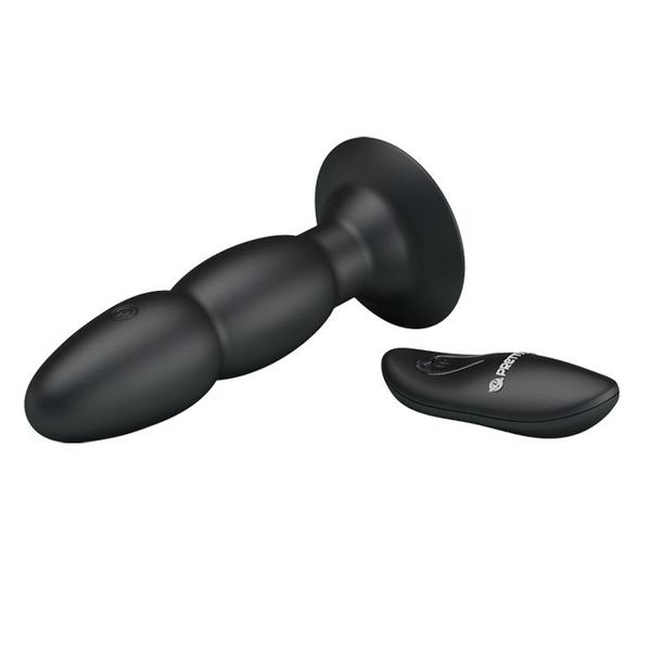 Анальна пробка Pretty Love RC Vibrating Butt Plug, 13,5 см (чорний) 10166 фото