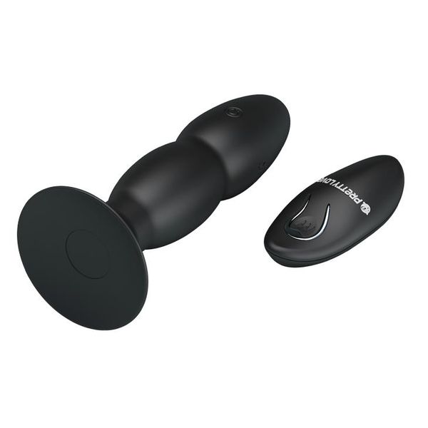 Анальна пробка Pretty Love RC Vibrating Butt Plug, 13,5 см (чорний) 10166 фото