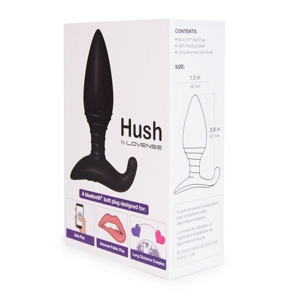 Анальна пробка Lovense Hush, 12,1 см (чорний) 68492 фото