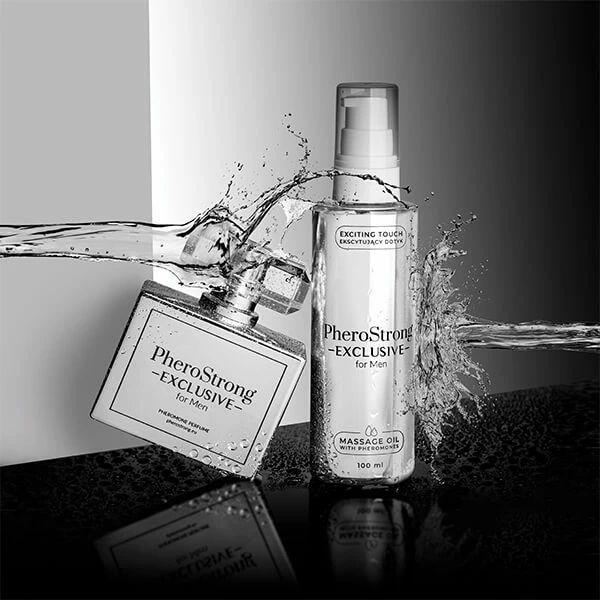 Масажна олія з феромонами для чоловіків PheroStrong Massage Oil Exclusive, 100 мл 78182 фото